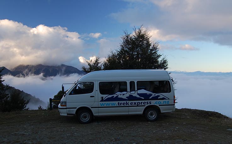 Van above clouds 